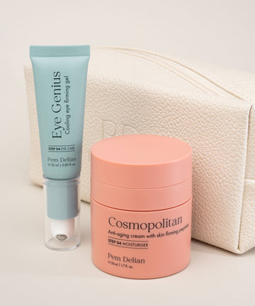 Pem Delian kozmetikumok, Eye Genius, Cosmopolitan beige neszeszer előtt