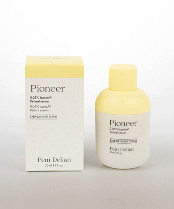 Pem Delian smart-aging Pioneer Retinal szérum, mellette a doboz