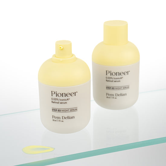 Pem Delian smart-aging Pioneer Retinal szérum polcon textúrával