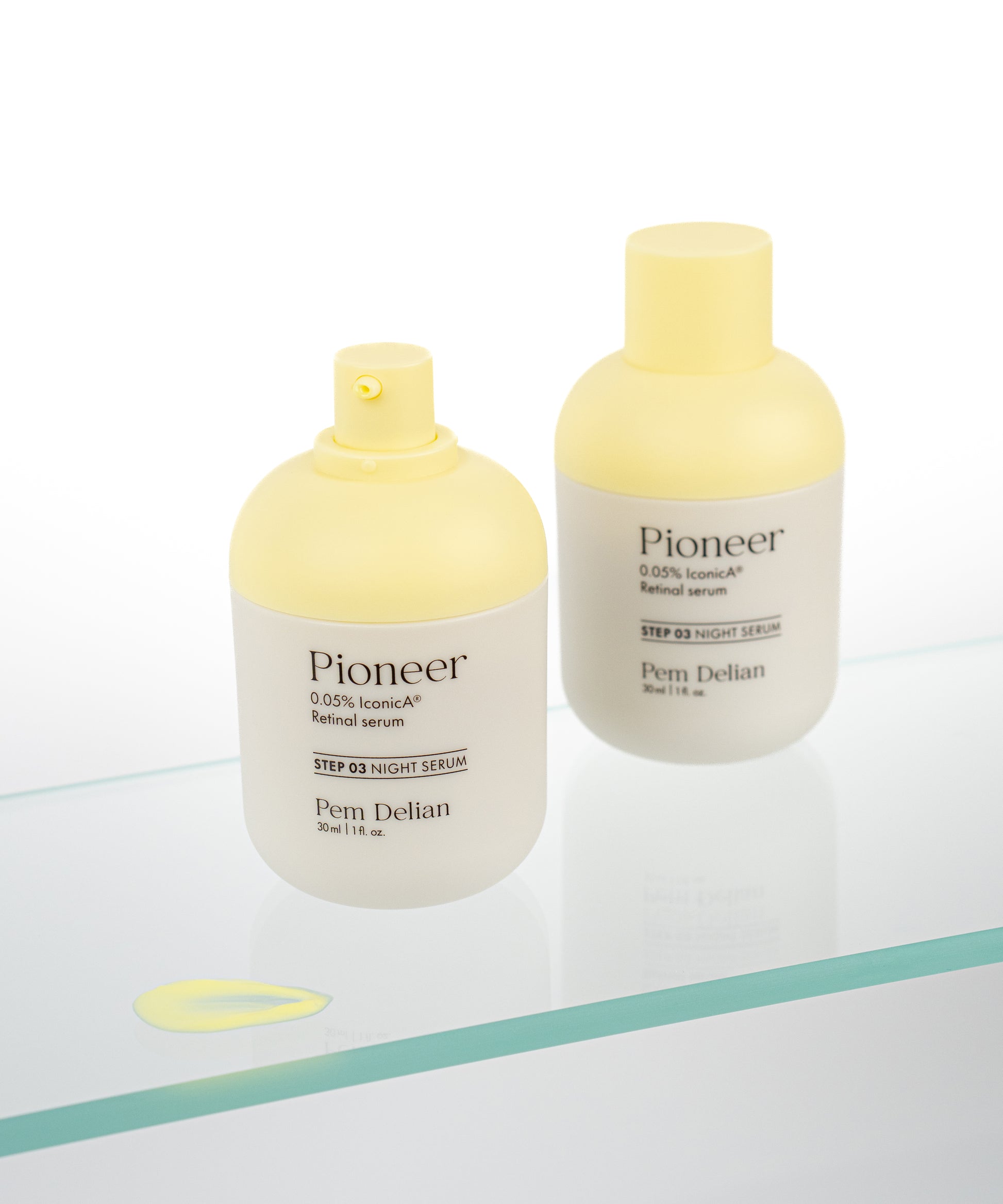 Pem Delian smart-aging Pioneer Retinal szérum polcon textúrával