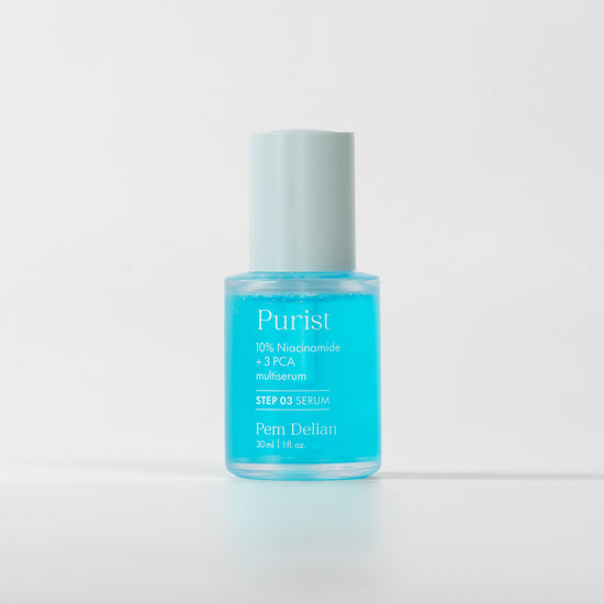 Pem Delian Purist kék szérum fehér háttérrel