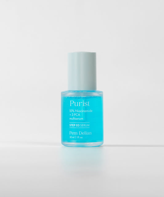 Pem Delian Purist kék szérum fehér háttérrel