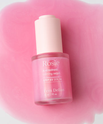 Pem Delian Rosie rózsaszínű bőrpír elleni nyugtató szérum textúrán