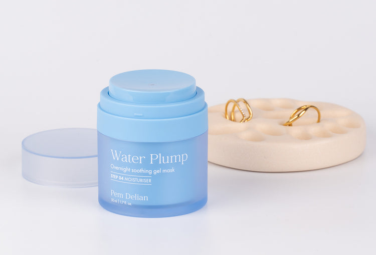Pem Delian Water Plump éjszakai bőrselymesítő gélmaszk ékszertartó előtt